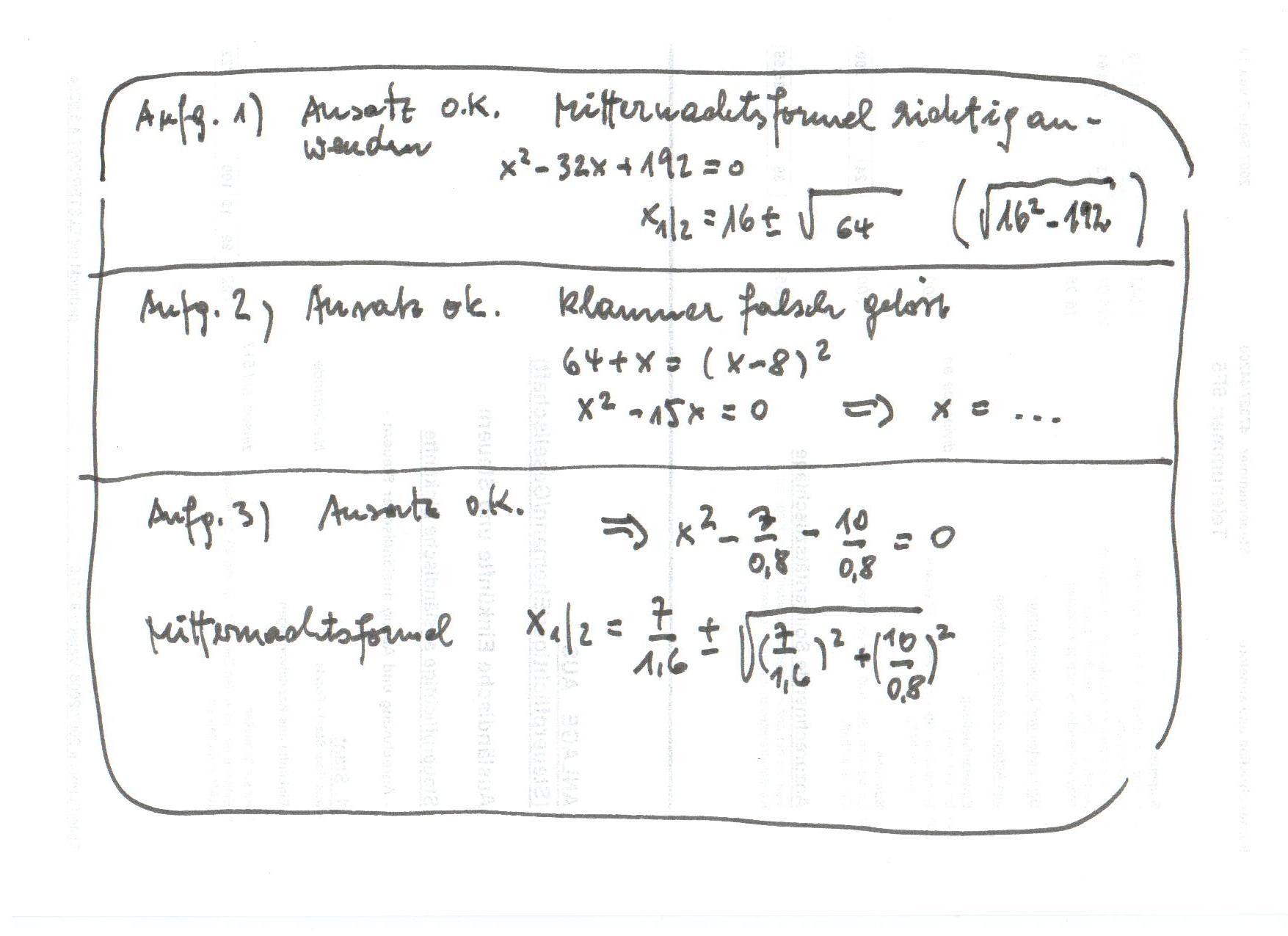 Quadratische Textgleichungen - OnlineMathe - das mathe-forum