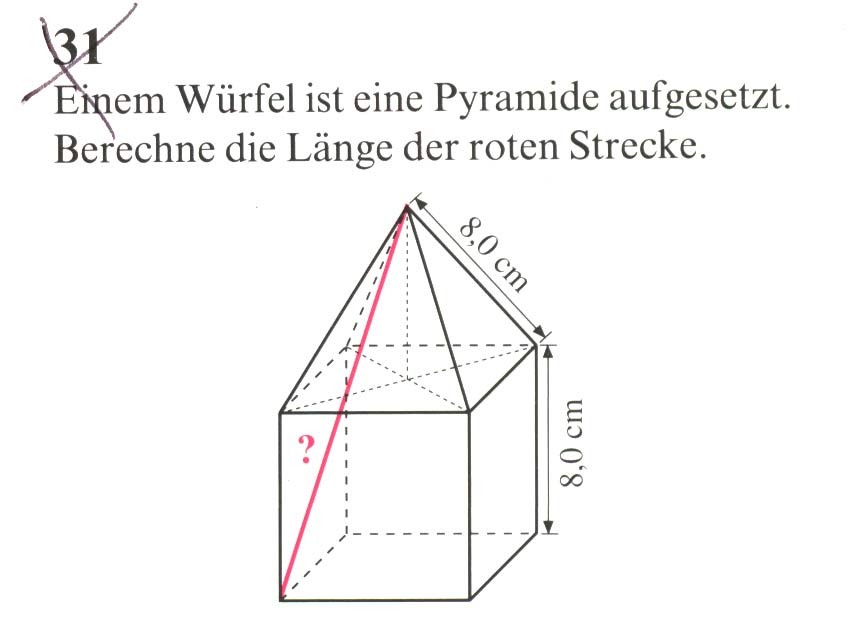 RAUMDIAGONALE BERECHNEN ??? - OnlineMathe - das mathe-forum
