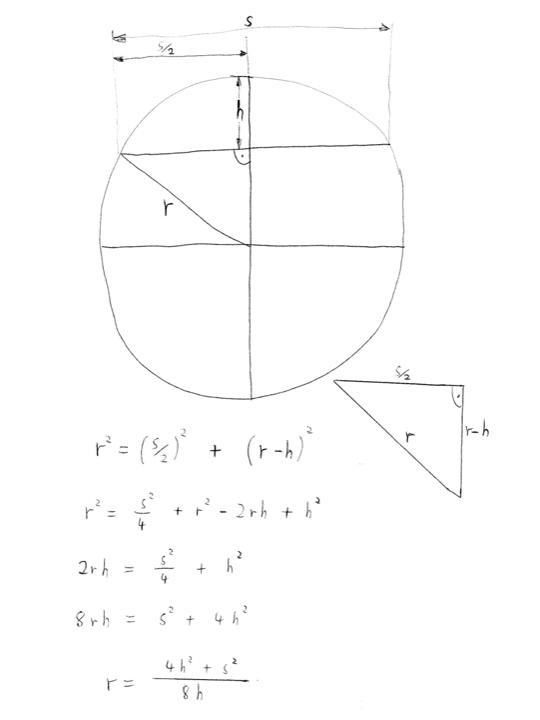 Radius einer Halbellipse berechnen - OnlineMathe - das ...